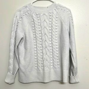 Loft White Sweater 
size small